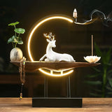 White Porcelain Deer USB Plug-In Light Ring - Julia M LifeStyles