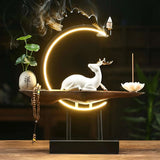 White Porcelain Deer USB Plug-In Light Ring - Julia M LifeStyles