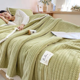 Winter Coral Fleece Minimalist Bed Blanket - Julia M LifeStyles