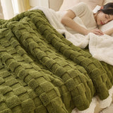 Winter Coral Fleece Minimalist Bed Blanket - Julia M LifeStyles