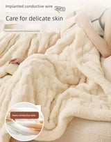 Winter Coral Fleece Minimalist Bed Blanket - Julia M LifeStyles