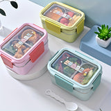 1pc Programmable Stainless Steel Lunch Box with Grids, Leakproof Bento Container, Dishwasher Safe, Rectangle Food Storage for Office, School, Canteen, Home Kitchen - No Electricity Needed,Back to School Julia M LifeStyles