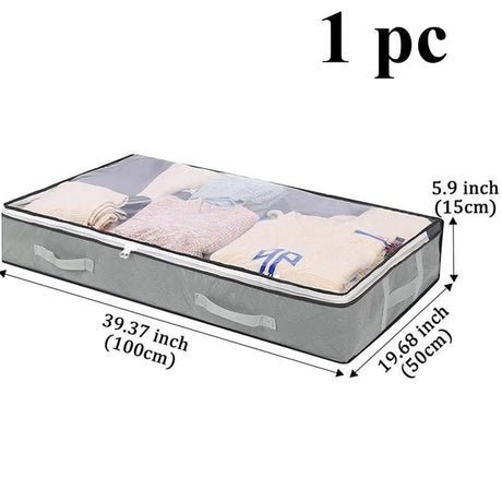[Durable Storage Box] Durable Under-Bed Storage Box with Flip-Top Lid | Multi-Purpose Space-Saving Design, Dust-Resistant Contemporary Bedside Storage Solution, Bedroom Organizers And Storage, Home Organization, Sleek Design,