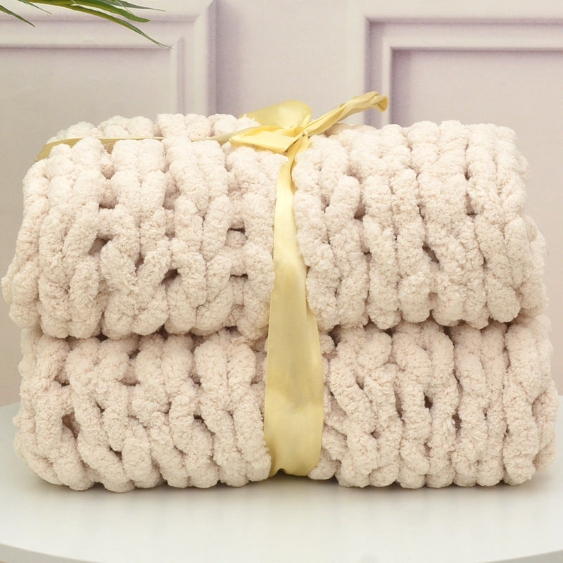 Handmade Thick Wool Woven Blanket in Various Colors