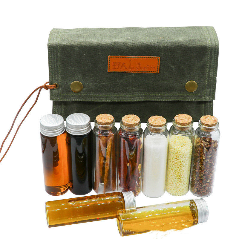 Outdoor Camping Glass Seasoning Bottle Portable Set - Julia M LifeStyles