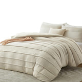 Light Beige Pleated Foreign Trade Quilt Three-piece Suit