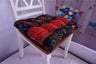 Dark Retro Southeast Asian Cotton Linen Luxurious Chair Cushion