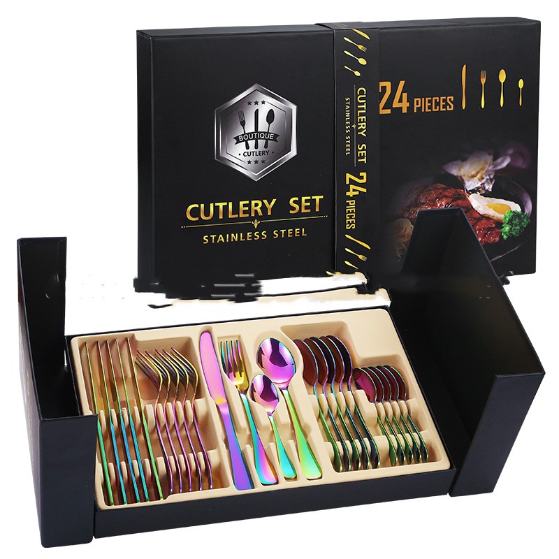Luxurious Stainless Steel Tableware Gift Box Set