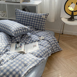 Pure Cotton Simple Contrast Color Four-piece Set Dyed And Washed