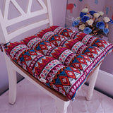 Dark Retro Southeast Asian Cotton Linen Luxurious Chair Cushion