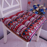 Dark Retro Southeast Asian Cotton Linen Luxurious Chair Cushion
