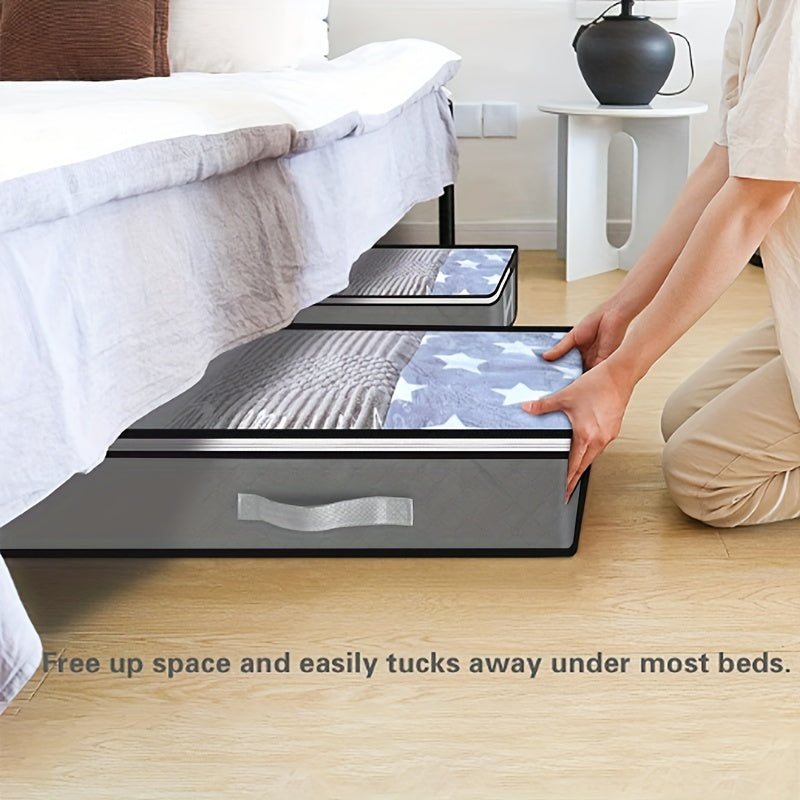 [Durable Storage Box] Durable Under-Bed Storage Box with Flip-Top Lid | Multi-Purpose Space-Saving Design, Dust-Resistant Contemporary Bedside Storage Solution, Bedroom Organizers And Storage, Home Organization, Sleek Design, Julia M LifeStyles