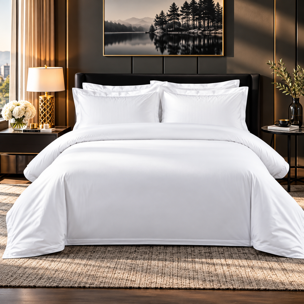 Hotel White Cotton Bedding Set | Julia M Haus