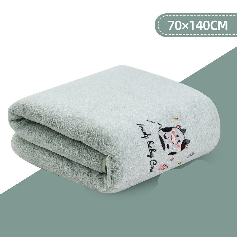 Premium Ultra-Absorbent Baby Cotton Bath Towel for Ages 1-4 Months