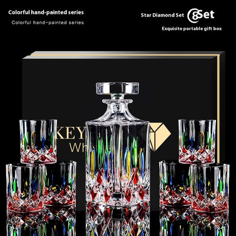 Painted Crystal Glass Liquor Glass Set - High-grade Wine Set