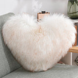 Heart-Shaped Long Plush Fluffy Cushion Cover - Julia M LifeStyles