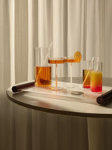 The Lumière Atelier™ Square Crystal Highball Glass ; Architectural Design for Elevated Entertaining