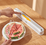 Elegant Cling Film Suction Cup Wall-Mounted Cutter with Free Plastic Wrap