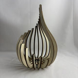 Elegant Lotus-Shaped Wooden Candle Holder Display Shelf