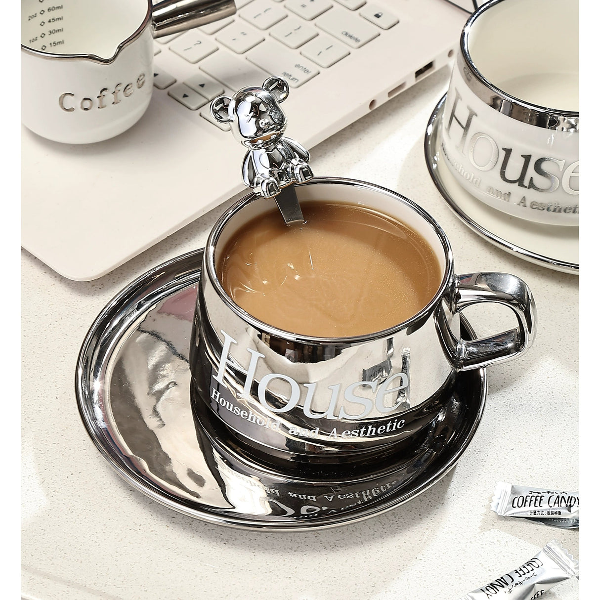 Accessible Luxury Coffee Cup Set High-End Exquisite Ceramic Cup Mug Afternoon Tea Tea Set Cup Water Cup Fancy - Julia M LifeStyles