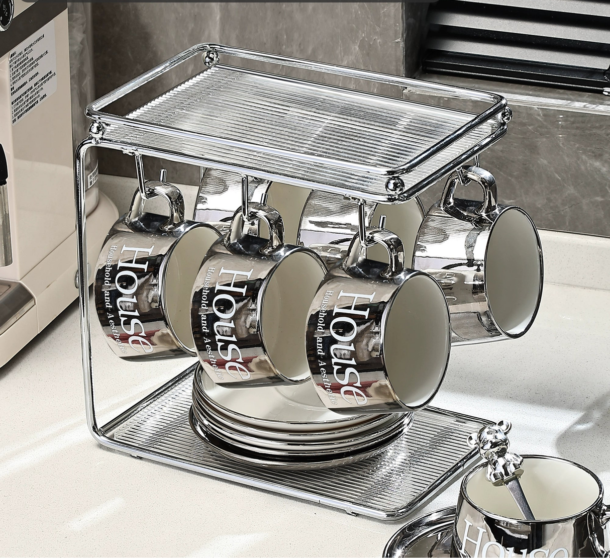 Accessible Luxury Coffee Cup Set High-End Exquisite Ceramic Cup Mug Afternoon Tea Tea Set Cup Water Cup Fancy - Julia M LifeStyles
