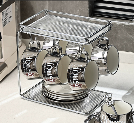 Accessible Luxury Coffee Cup Set High-End Exquisite Ceramic Cup Mug Afternoon Tea Tea Set Cup Water Cup Fancy - Julia M LifeStyles