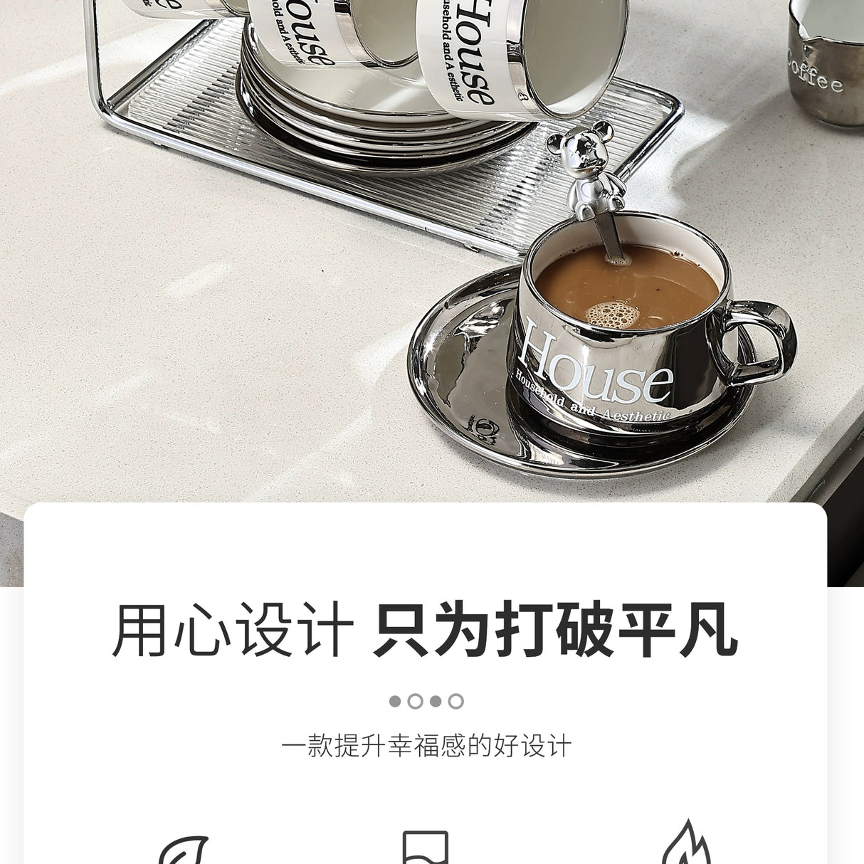 Accessible Luxury Coffee Cup Set High-End Exquisite Ceramic Cup Mug Afternoon Tea Tea Set Cup Water Cup Fancy - Julia M LifeStyles