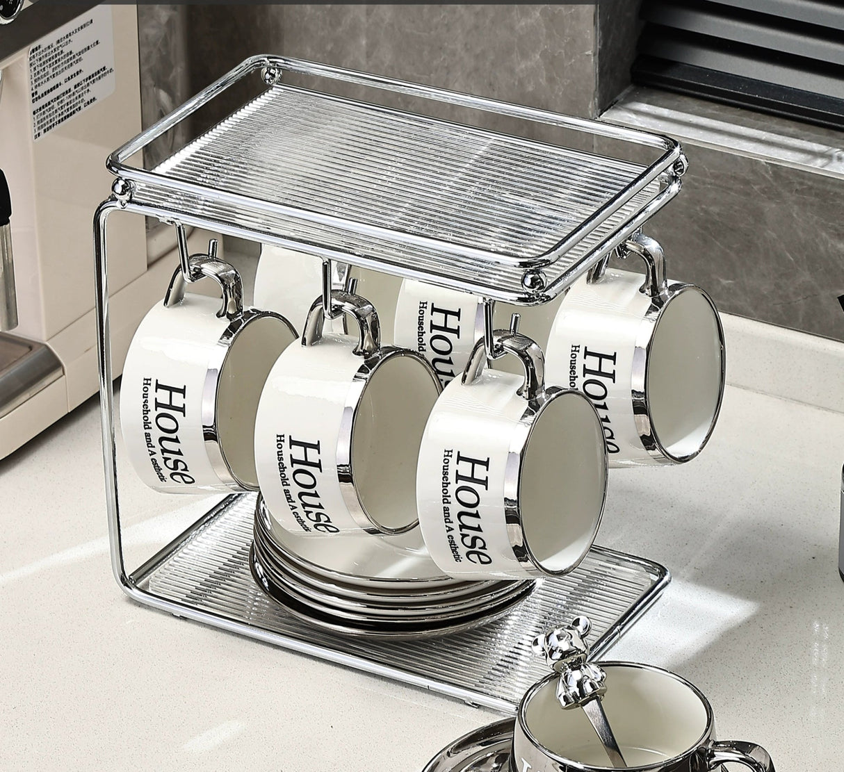 Accessible Luxury Coffee Cup Set High-End Exquisite Ceramic Cup Mug Afternoon Tea Tea Set Cup Water Cup Fancy - Julia M LifeStyles