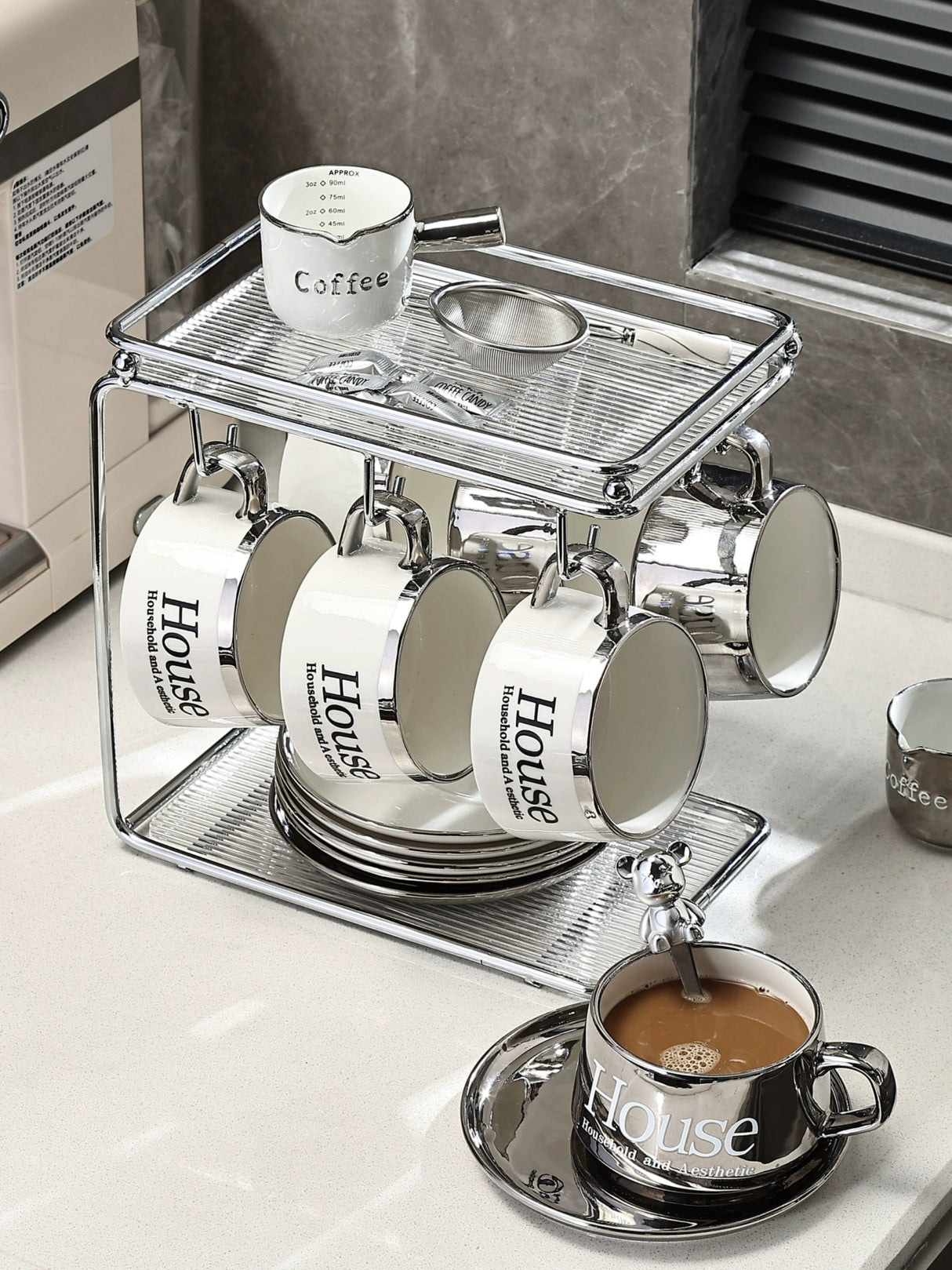 Accessible Luxury Coffee Cup Set High-End Exquisite Ceramic Cup Mug Afternoon Tea Tea Set Cup Water Cup Fancy - Julia M LifeStyles