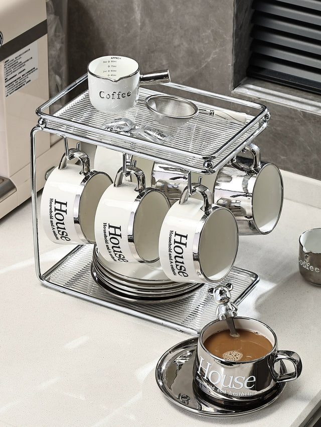 Accessible Luxury Coffee Cup Set High-End Exquisite Ceramic Cup Mug Afternoon Tea Tea Set Cup Water Cup Fancy - Julia M LifeStyles