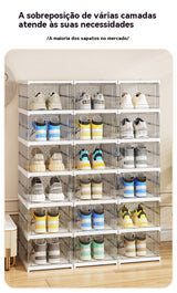 Transparent Foldable Shoe Storage Box - Dustproof & Space-saving Design - Julia M LifeStyles