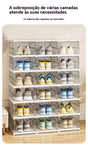 Transparent Foldable Shoe Storage Box - Dustproof & Space-saving Design - Julia M LifeStyles