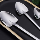 A set of 5 stainless steel ice cream spoons, creative shovel design, suitable for dessert, tea, coffee, family, kitchen, restaurant Julia M LifeStyles