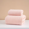 Wide Stripe Dark Stripe Coral Velvet Printing Towels Suit