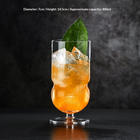 Elegant Glass Stemware for Coffee, Fruit Tea, and Beverages