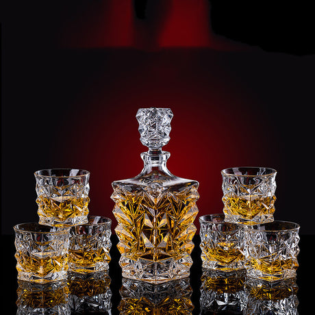 Thickened Whiskey Glass Set – Elegant European Crystal Wine Collection
