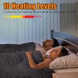 1Pc Electric Heated King Size Fleece Heated Blanket With Dual Controller 10 Heating Levels 10 Hours Auto Off Machine Washable For Home Office Usage 90x100in julia m home & kitchen