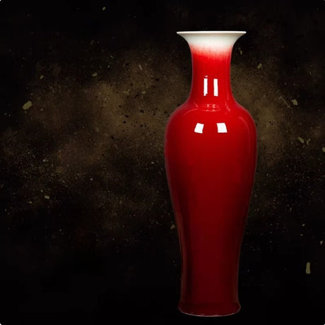 Ceramic Langhong Glazed Vase Large Artistic Ornament For Home Decor