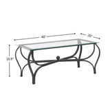 3-Piece Tempered Glass Coffee Table Set