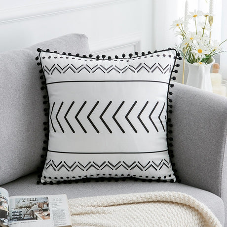 Bohemian Elegance Plush Throw Pillow Cover 30x50cm & 45x45cm