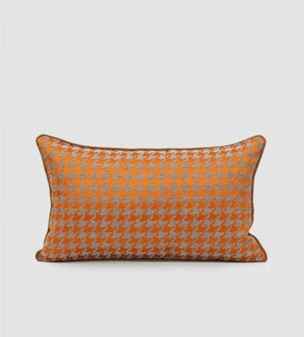 American Modern Light Luxury Retro Houndstooth Leather Patchwork Sofa Model Room Designer Pillow Cushion with Pillow Core - Julia M LifeStyles