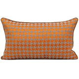 American Modern Light Luxury Retro Houndstooth Leather Patchwork Sofa Model Room Designer Pillow Cushion with Pillow Core - Julia M LifeStyles