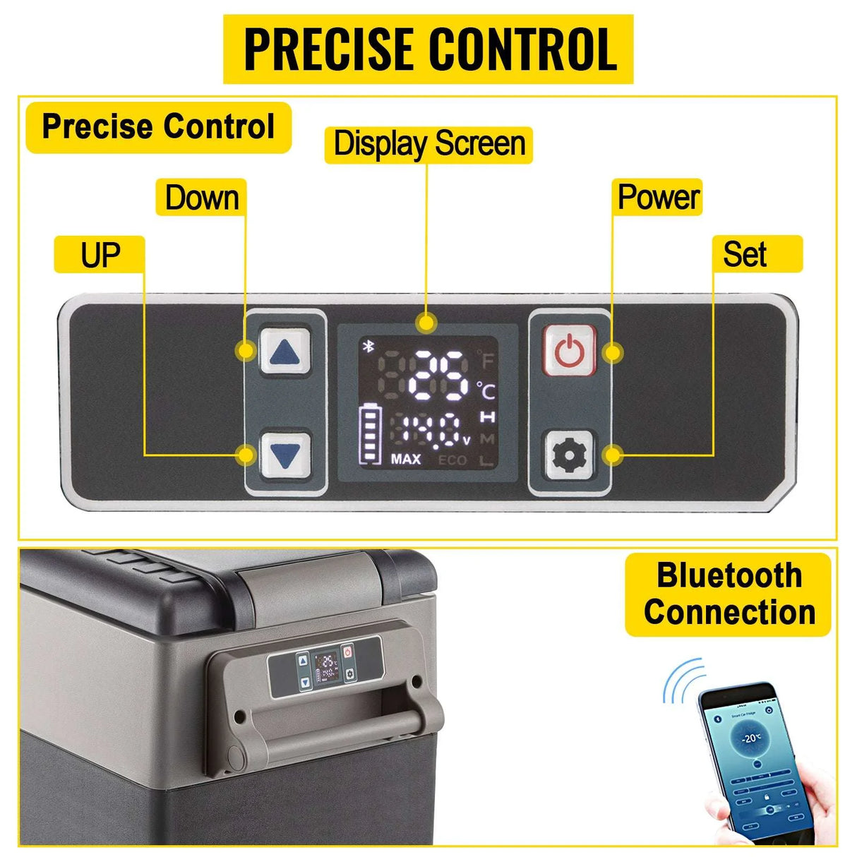 APP Control Portable Compressor Mini Fridge Freezer APP Control Portable Compressor Mini Fridge Freezer 3256802664676289-Czech Republic-20L portable fridge freezer 244