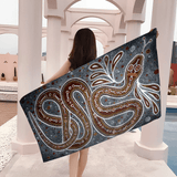 Australian Aboriginal Art Anime Beach Swimming Towel Soft Absorbent Washcloth Children's Gifts for Kids Travel Camping Gym - Julia M LifeStyles