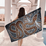 Australian Aboriginal Art Anime Beach Swimming Towel Soft Absorbent Washcloth Children's Gifts for Kids Travel Camping Gym - Julia M LifeStyles