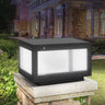 12-Inch Black Solar Powered LED Post Cap Light - Elegant Modern Outdoor Lighting Solution