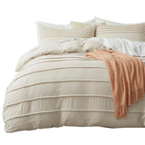 Light Beige Pleated Foreign Trade Quilt Three-piece Suit