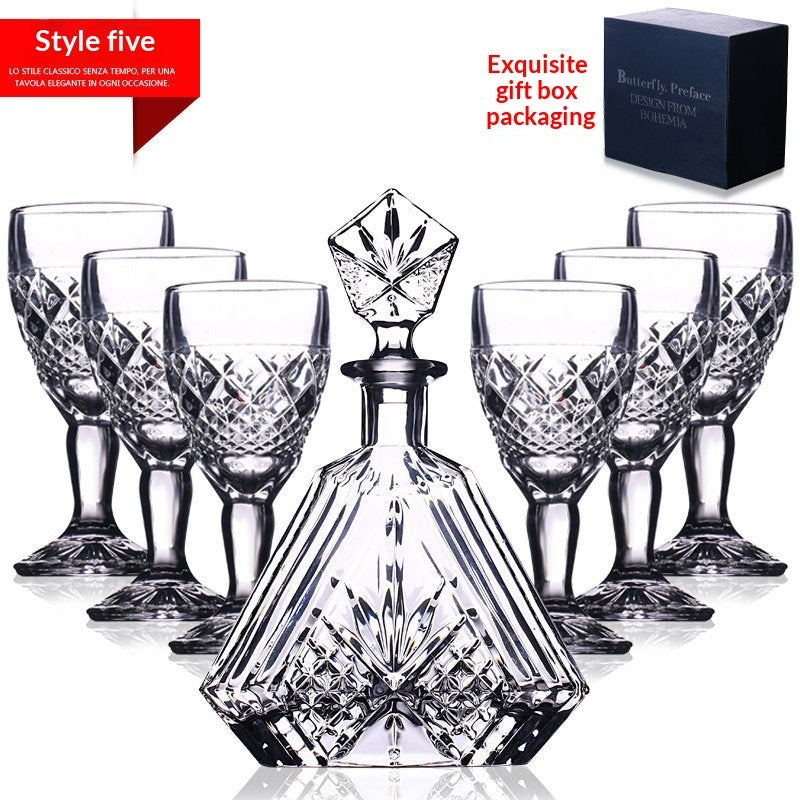 Elegance Crystal Glass Liquor Set – Timeless Sophistication