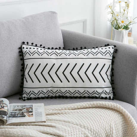 Bohemian Elegance Plush Throw Pillow Cover 30x50cm & 45x45cm
