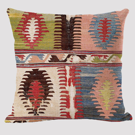Bohemian Elegance: Linen Pillowcase in Ethnic Style